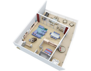 Схема Сьют Crown Loft Accessible