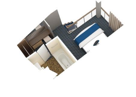 Схема Сьют Crown Loft с балконом