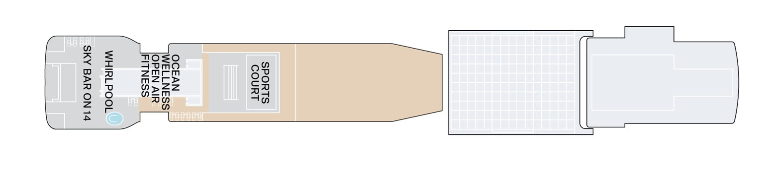 Планы палуб Explora I: Палуба 14